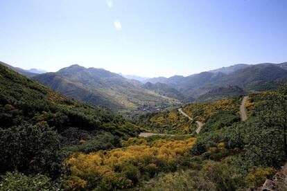 Paisaje que predomina en la reserva del Alto Bernesga, donde se evidencia el rastro de la actividad minera.