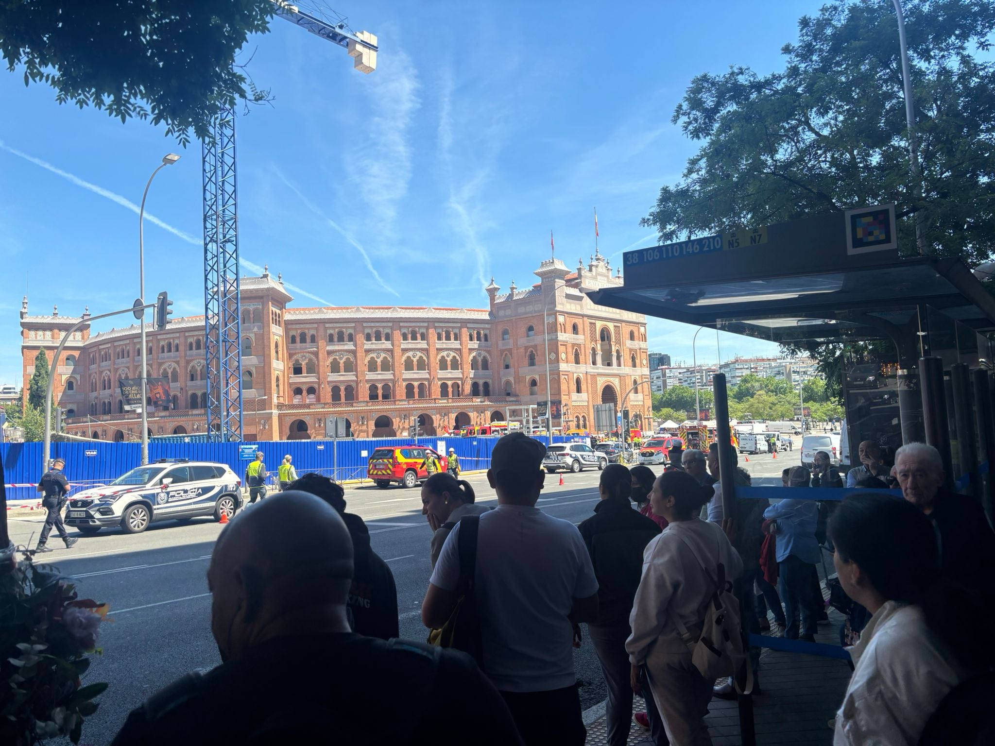 Plaza de las Ventas, donde ha ocurrido la rotura de la tubería.