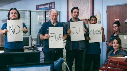 Algunos de los miembros de la guardia urbana protagonista de 'División Palermo', en un momento de la serie.