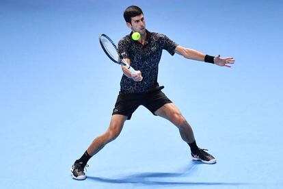 Djokovic, en la semifinal contra Anderson.