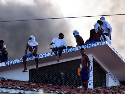 Rebeli&atilde;o em pres&iacute;dio de Alca&ccedil;uz (RN), no dia 19 de janeiro.