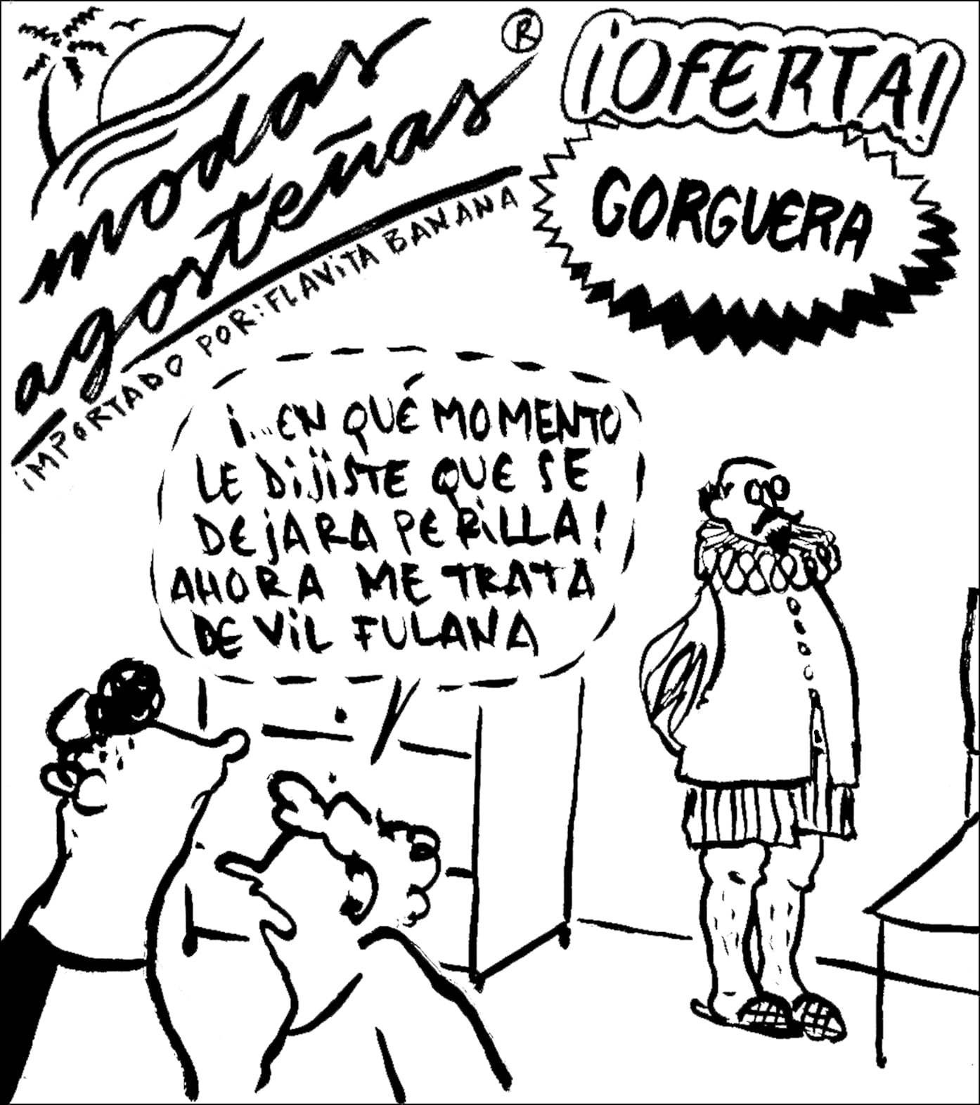 Moda agosteña de Flavita Banana: la gorguera