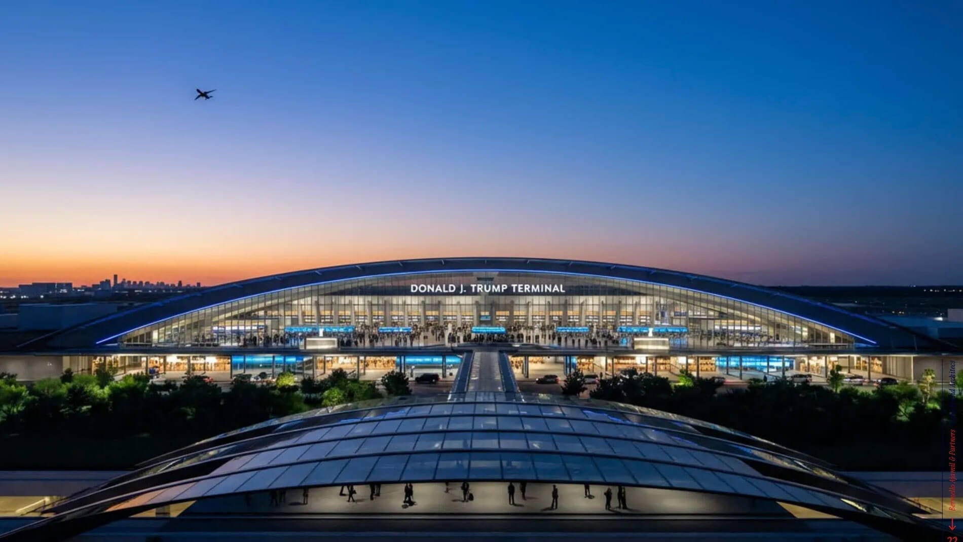 'Render' del proyecto del despacho de Zaha Hadid para el aeropuerto de Dulles.