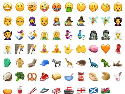 Actualment existeixen un total de 3019 emojis, dividits en deu categories. Les que més tenen són: gent i cos humà (1606), banderes (268), objectes (233) i símbols (217)