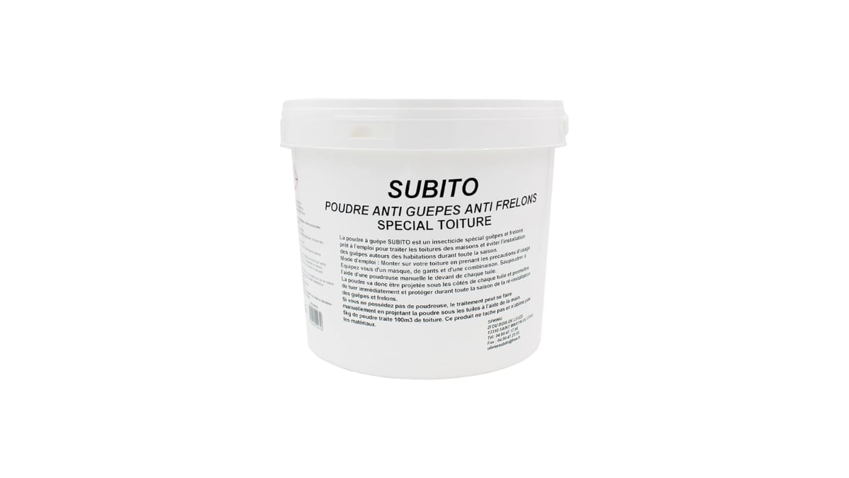 Polvo insecticida para avispas.