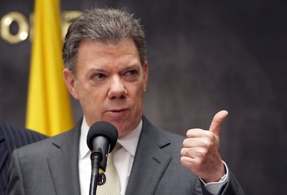 O presidente da Colômbia, Juan Manuel Santos.