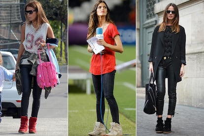 Paula Echevarría, Sara Carbonero y Zina Charkoplia con sus zapatillas de cuña.