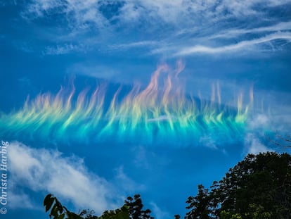 Un arcoíris de fuego sobre Virginia Occidental.