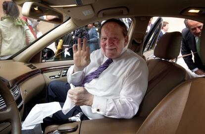 Sheldon Adelson durante una visita a Madrid en octubre de 2012. 