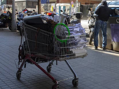 Un captaire a Barcelona.