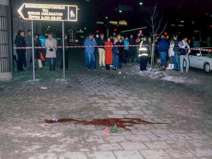 Lugar en Estocolmo donde fue asesinado en 1986 el entonces primer ministro sueco, Olof Palme.