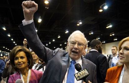 Warren Buffett en la última junta general de Berkshire Hathaway
