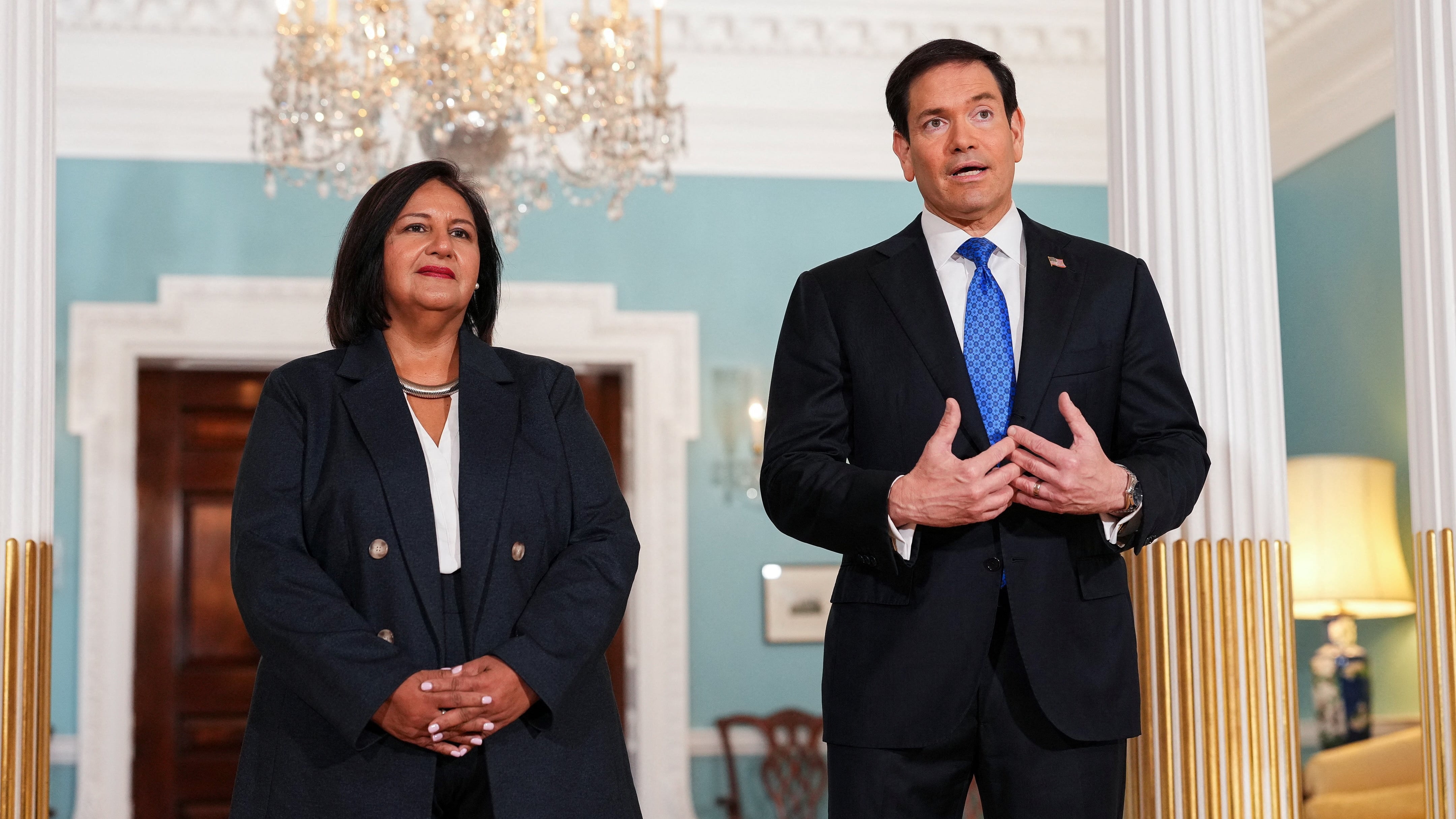 Rubio tras su reunión con Dinorah Figuera: “Deseamos que Venezuela tenga una democracia que pueda gobernar”