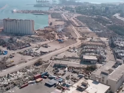 Beirut, dos días después, a vista de pájaro