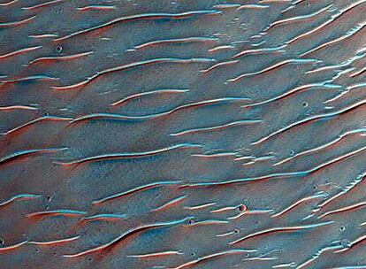 Detalle del suelo en Uzboi Vallis.