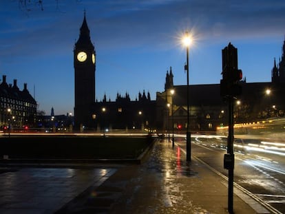 Vista del Palacio de Westminster, en Londres