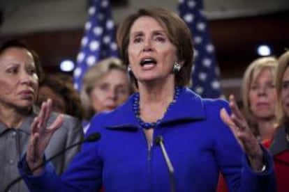 En la imagen, la líder de la minoría demócrata en la Cámara de Representantes del Congreso estadounidense, Nancy Pelosi. EFE/Archivo