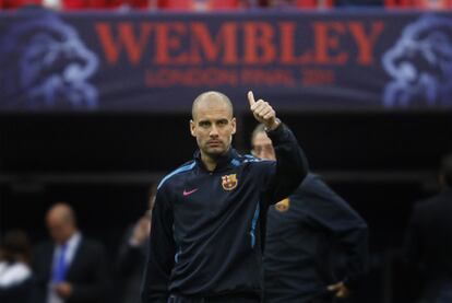 Guardiola, en Wembley.