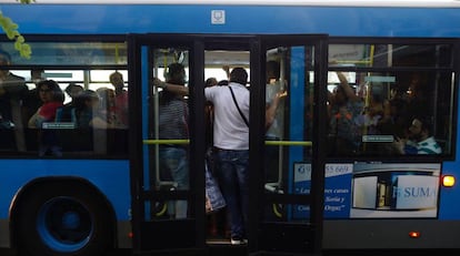 Un autobús de la EMT en Madrid.