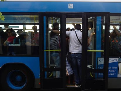 Un autobús de la EMT en Madrid.