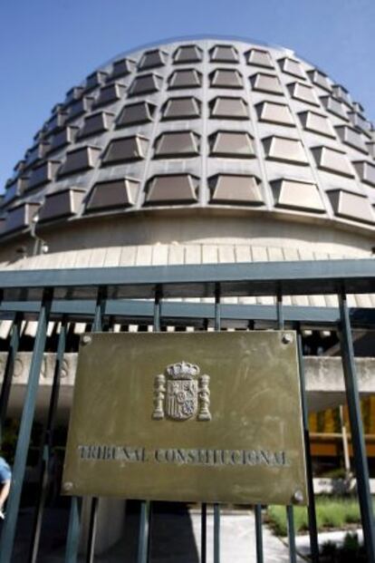 Fachada del Tribunal Constitucional, en Madrid