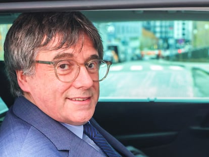 Carles Puigdemont, líder de Junts, el jueves en Bruselas.