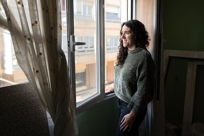 Andrea Álvarez, en su nueva casa de León.