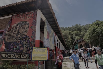 El Caracol zapatista Jacinto Canek durante el Encuentro Internacional El Sur Resiste 2023, San Cristóbal de las Casas.