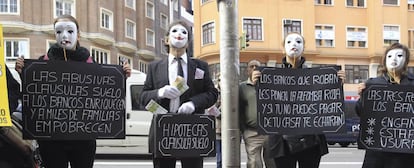 Protesta contra las cláusulas suelo.