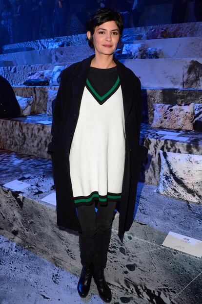 Audrey Tautou, en el desfile de H&M Studio.