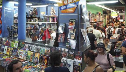 Aspecto del interior de la librería Norma Comics en Barcelona.
