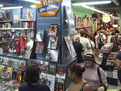 Aspecto del interior de la librería Norma Comics en Barcelona.