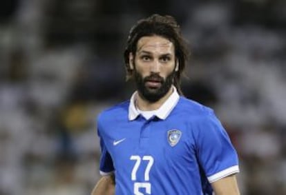 Georgios Samaras jugando contra de Qatar Al- Sadd en la Liga de Campeones de la AFC el pasado 4 marzo del 2015.