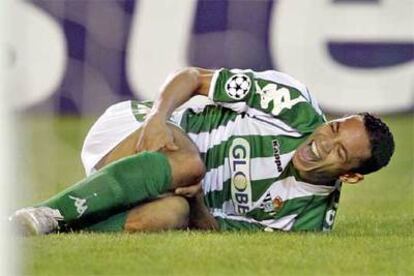 Oliveira, tras sufrir la lesión ante el Chelsea.
