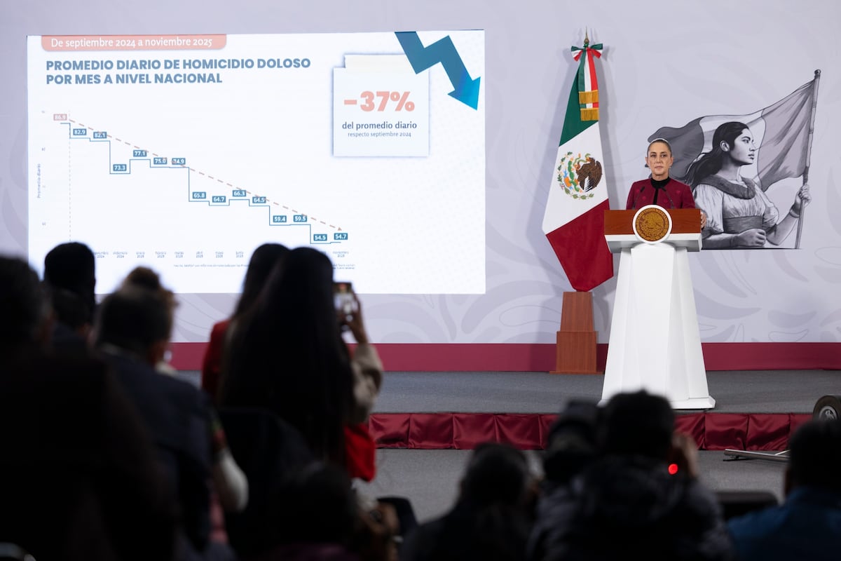 El Gobierno de Sheinbaum asegura que los asesinatos se han reducido un ...