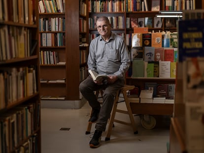 Mihael Kovač, profesor de la Universidad de Liubliana, el 15 de febrero en la librería Laie de Barcelona.