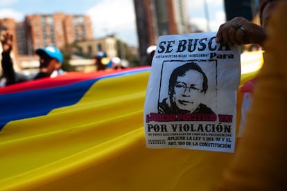 Manifestación en contra del Gobierno de Gustavo Petro