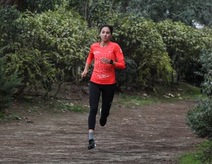 Lucía Rodríguez entrenando en la Casa de Campo para la San Silvestre de Madrid 2020