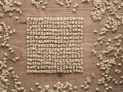 Un puzle hecho de sopa de letras.