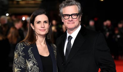 El actor Colin Firth y su esposa Livia Giuggioli.