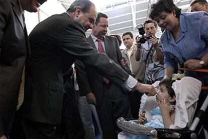 Manuel Chaves, ayer, durante la inauguración de Expoliva.