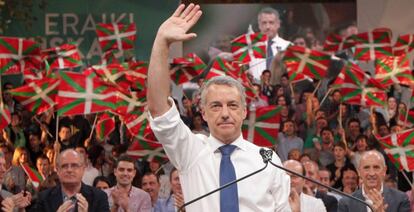 Iñigo Urkullu, en el mitin de cierre del PNV.