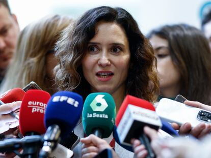 La presidenta de la Comunidad de Madrid, Isabel Díaz Ayuso, este martes.