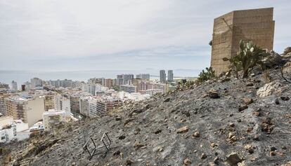 Estado en que quedó la zona del incendio de Cullera el pasado mes de abril.
