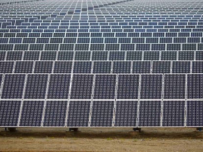 Una planta de energía solar