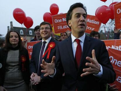 Miliband en un reciente acto pol&iacute;tico en Middleton, en el centro de Inglaterra.