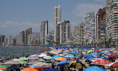 Una playa de Benidorm, en agosto de 2018.