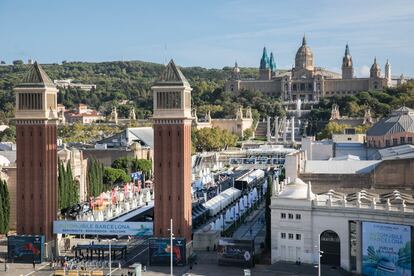 Recinto de la Fira de Barcelona en Montjuic, lugar donde se celebró la Exposición Internacional de 1929.