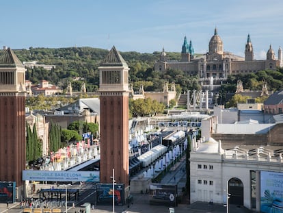 Recinto de la Fira de Barcelona en Montjuic, lugar donde se celebró la Exposición Internacional de 1929.