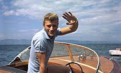 Una imagen de juventud de Hallyday.